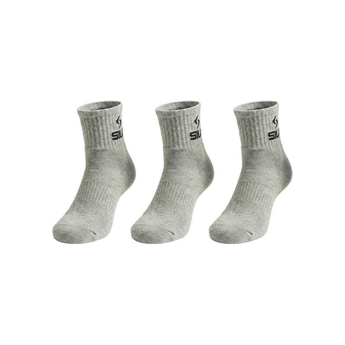 SIUX Grey/White Socks (3 Pack) Mid Cut