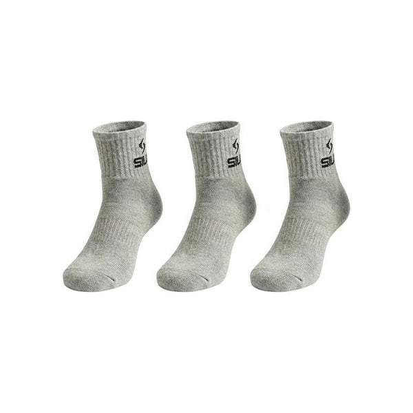 SIUX Grey/White Socks (3 Pack) Mid Cut