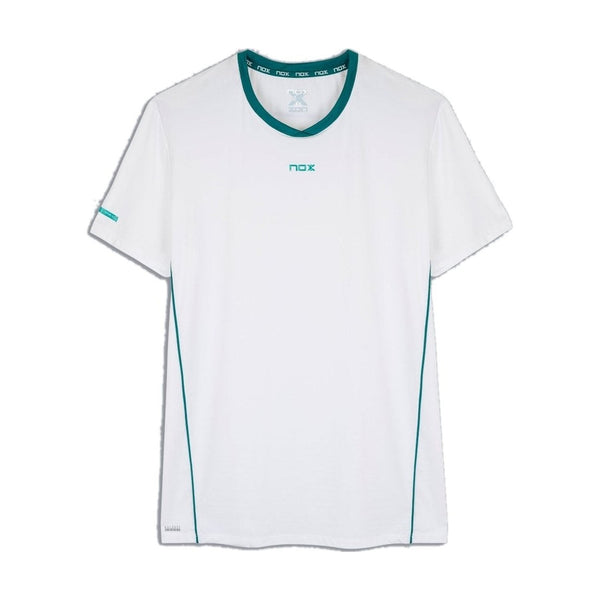 NOX PRO White/Ivy Green Men's Padel T-Shirt