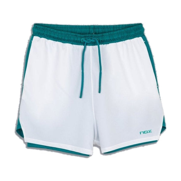 NOX PRO White/Ivy Green Men's Padel Shorts
