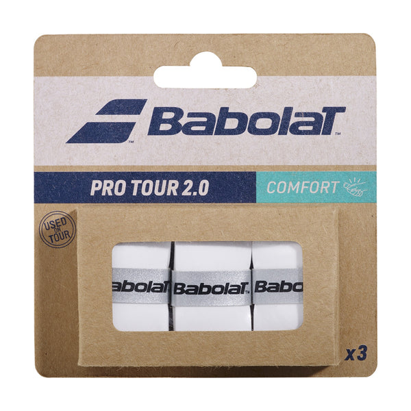 BABOLAT Pro Tour 2.0 Padel Overgrip White x3