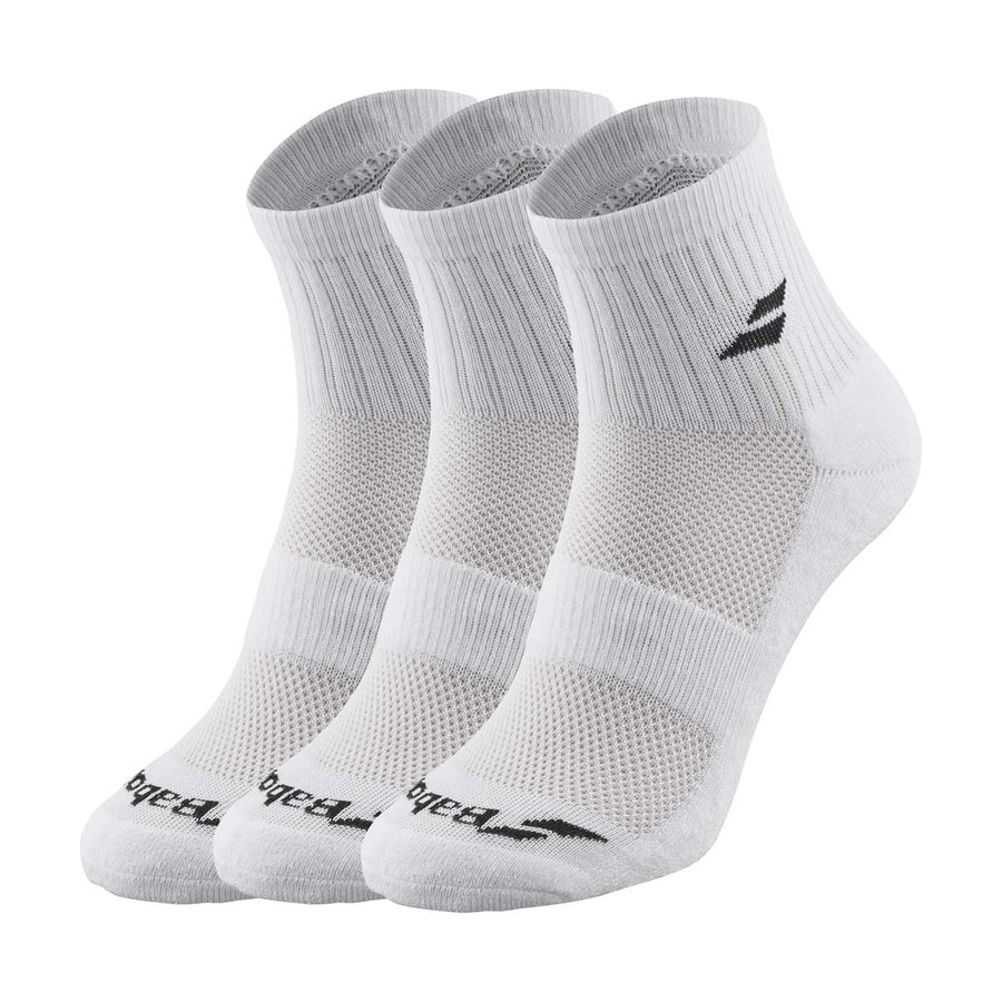 Babolat Quarter Socks White (3 Pairs)