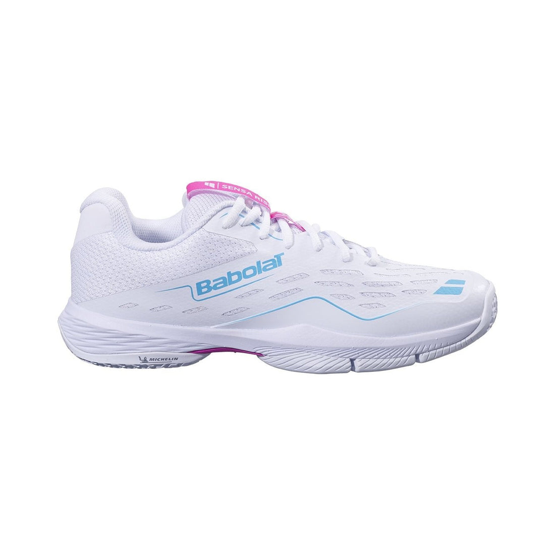 Babolat Sensa Rise White/Rhodamine Red Womens Padel Shoe