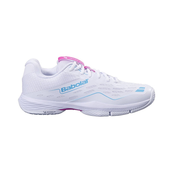 Babolat Sensa Rise White/Rhodamine Red Womens Padel Shoe