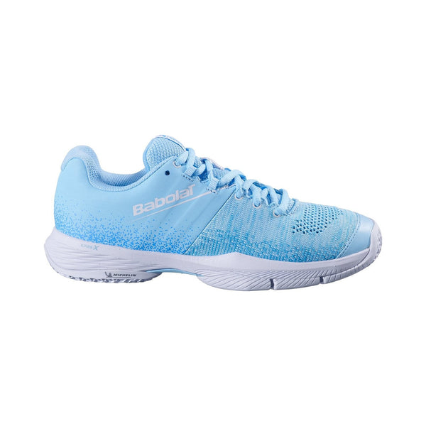 Babolat Sensa Women Padel Shoe Sky Blue/Tigerlily