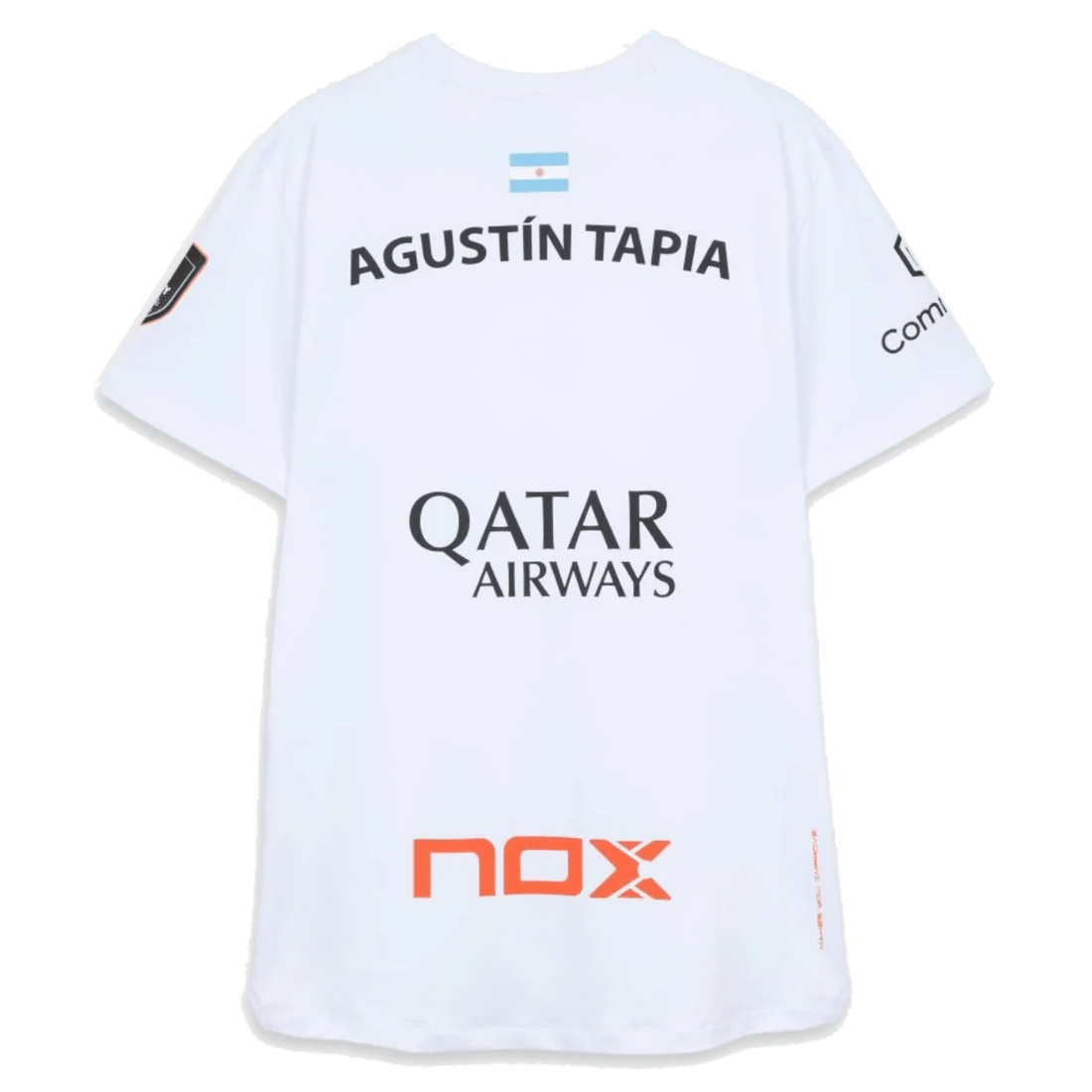 NOX Agustín Tapia AT10 Sponsors White Men's Padel T-Shirt 2026
