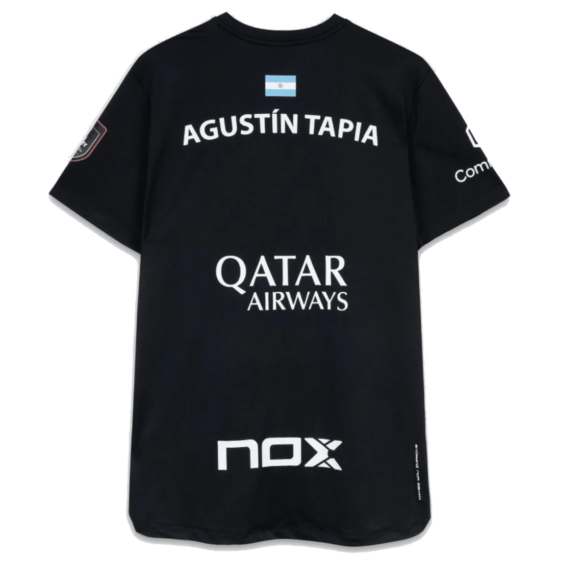 NOX Agustín Tapia AT10 Sponsors Black Men's Padel T-Shirt 2026