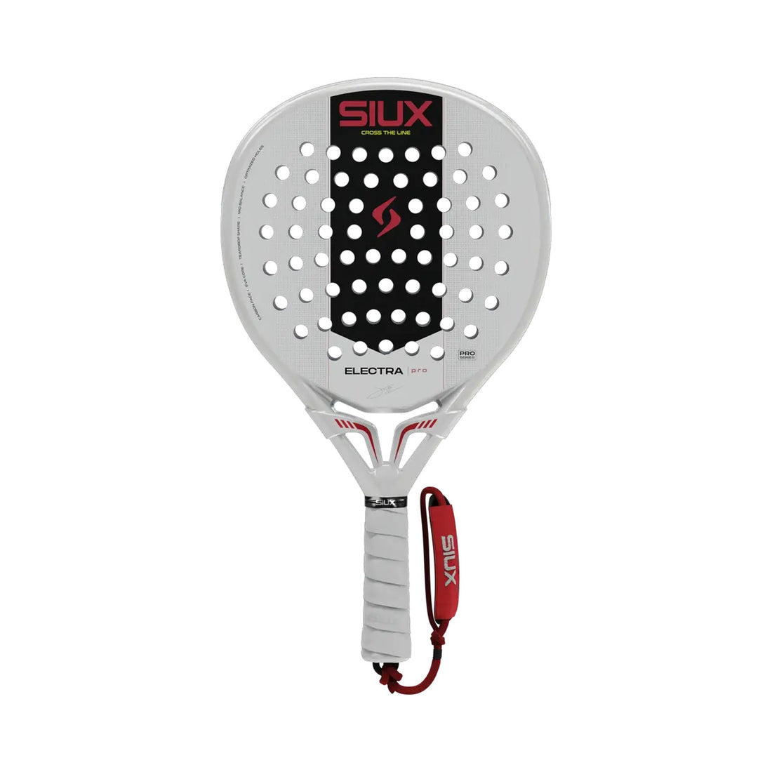 Siux Electra Pro White 2027 Franco Stupaczuk padel racket, front