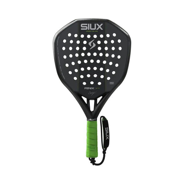 Siux Fenix Pro Black 2027 Leo Augsburger padel racket, front