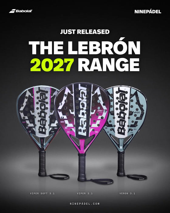 Instagram post: Just released: the new Babolat Juan Lebrón 3.1 range. All three share the same diamond…