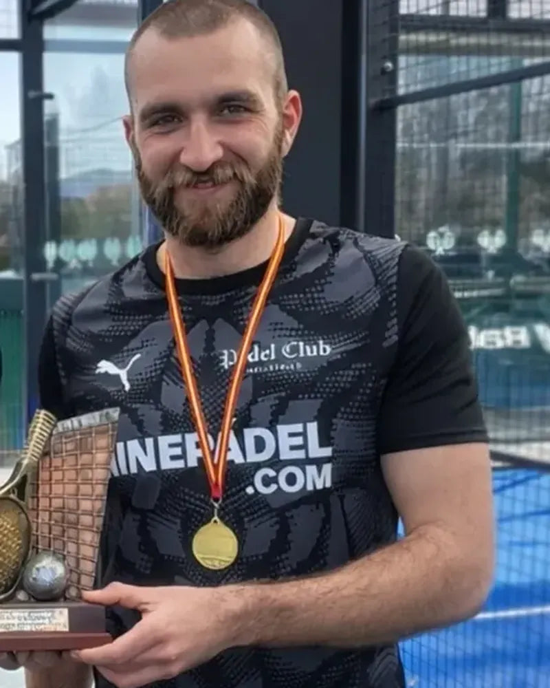 Ed Tandy with a tournament trophy