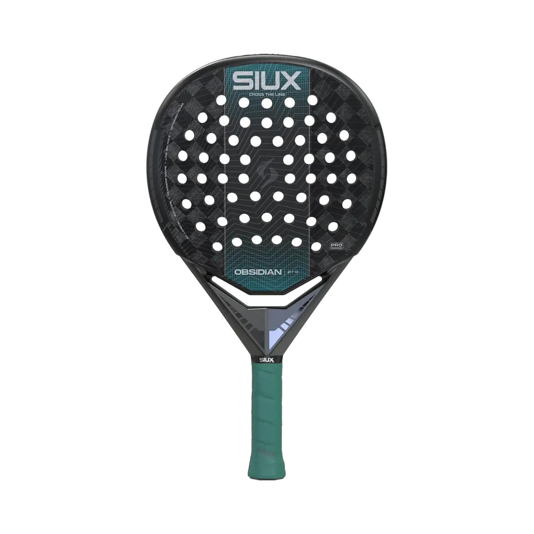 Siux Obsidian Pro Black 2027 padel racket, front