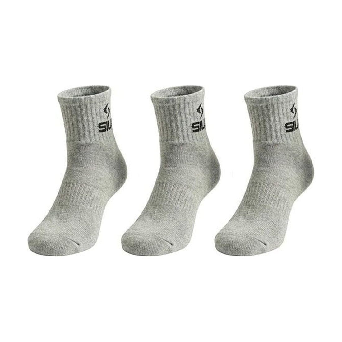 SIUX Grey/White Socks (3 Pack) Mid Cut