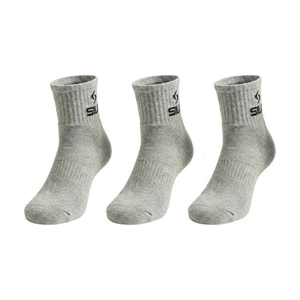 SIUX Grey/White Socks (3 Pack) Mid Cut