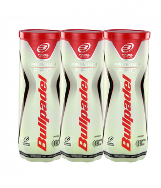 BULLPADEL Premium Pro Tube Padel Balls (3 Tubes)