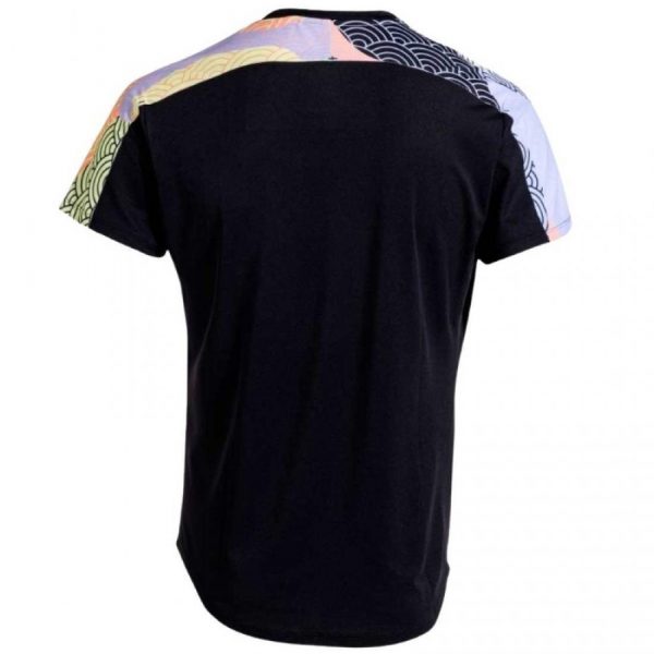 JOMA Challenge Padel Tee Black/Multi - Image 2