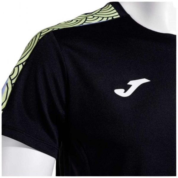 JOMA Challenge Padel Tee Black/Multi - Image 3
