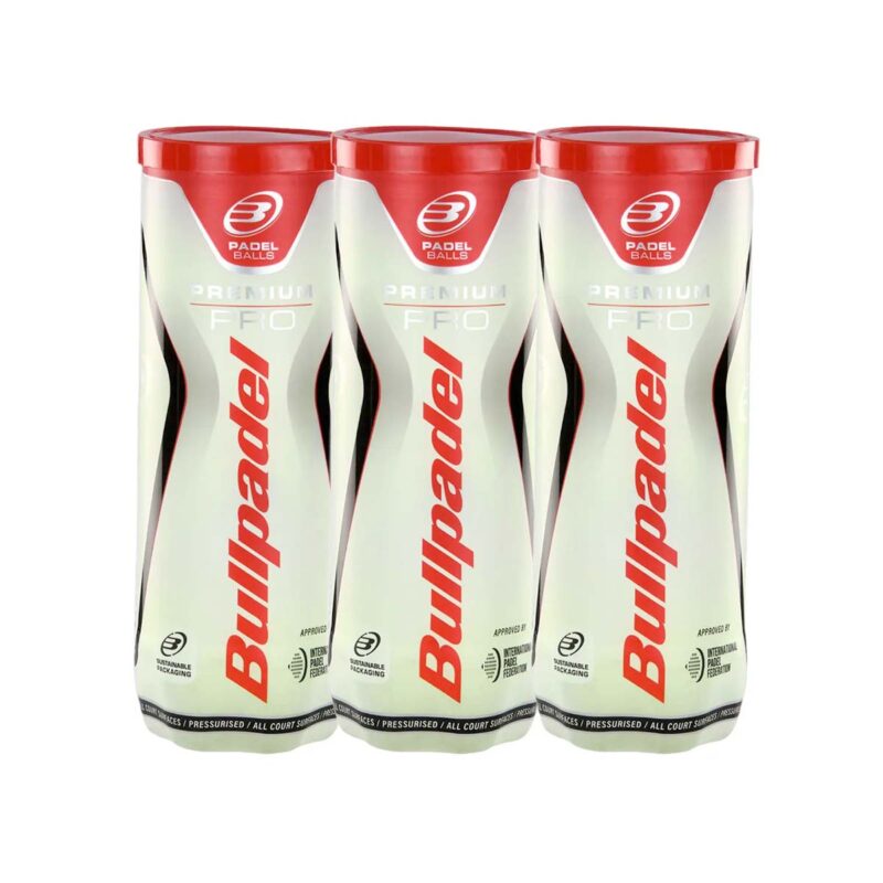 BULLPADEL Premium Pro Tube Padel Balls (3 Tubes)