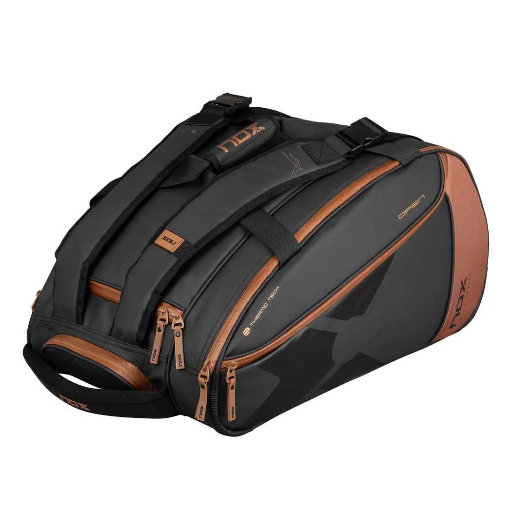 NOX Luxury Open Series Black/Brown Padel Bag - Image 3